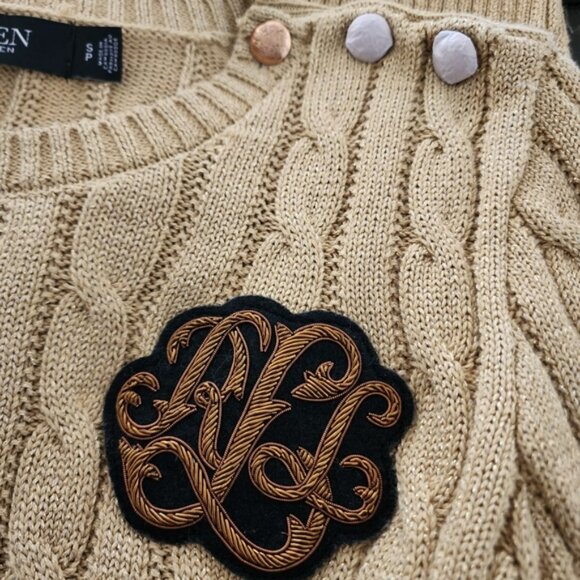 🔥Lauren Ralph Lauren Gold Sweater - Picture 8 of 11